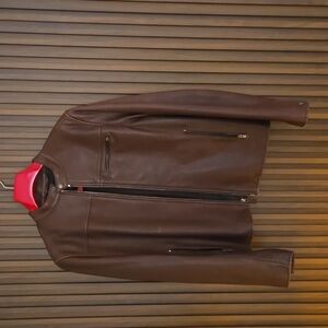 Coach leather racer style jacket